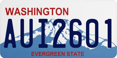 WA license plate AUI2601
