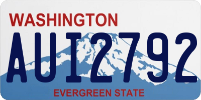 WA license plate AUI2792