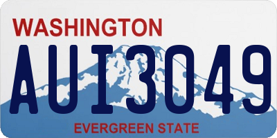 WA license plate AUI3049