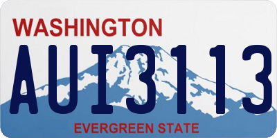 WA license plate AUI3113