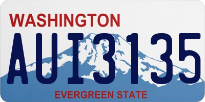 WA license plate AUI3135