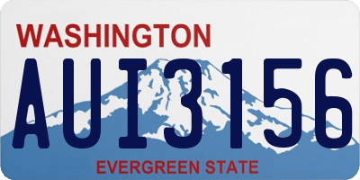 WA license plate AUI3156