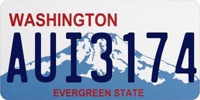 WA license plate AUI3174