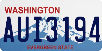 WA license plate AUI3194