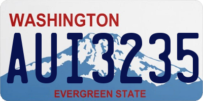 WA license plate AUI3235