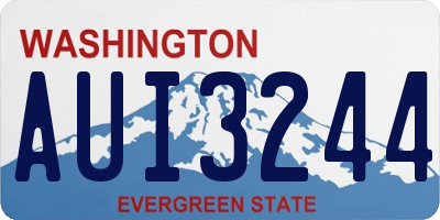 WA license plate AUI3244