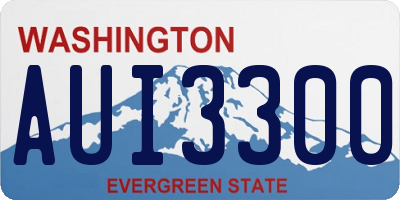 WA license plate AUI3300