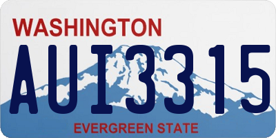 WA license plate AUI3315