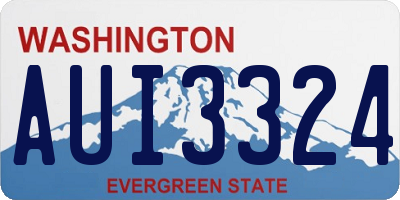 WA license plate AUI3324