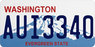 WA license plate AUI3340