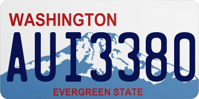 WA license plate AUI3380