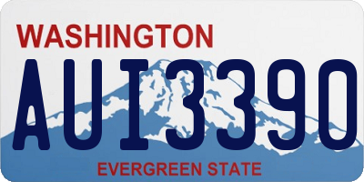 WA license plate AUI3390