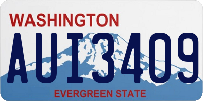 WA license plate AUI3409