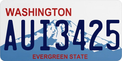 WA license plate AUI3425