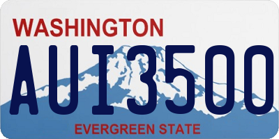 WA license plate AUI3500