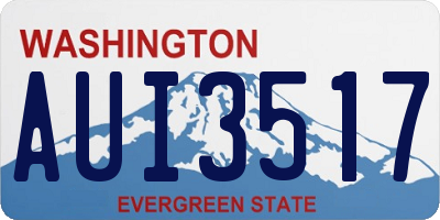 WA license plate AUI3517