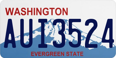 WA license plate AUI3524
