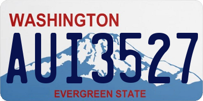 WA license plate AUI3527