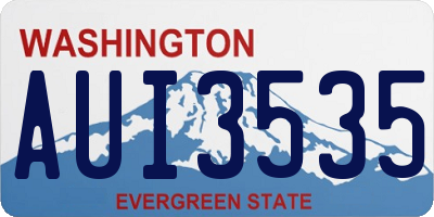 WA license plate AUI3535