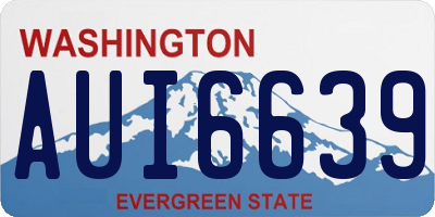 WA license plate AUI6639