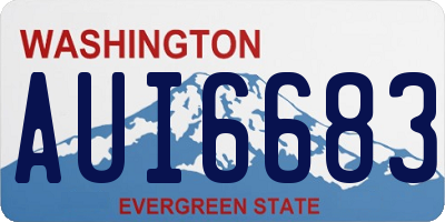 WA license plate AUI6683