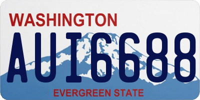 WA license plate AUI6688