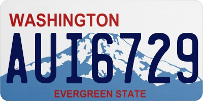 WA license plate AUI6729