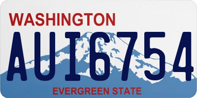 WA license plate AUI6754