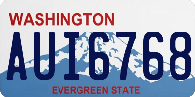 WA license plate AUI6768