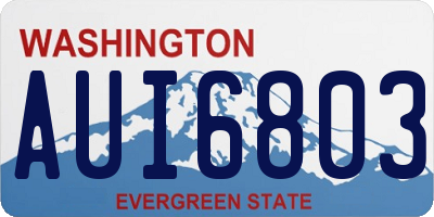 WA license plate AUI6803