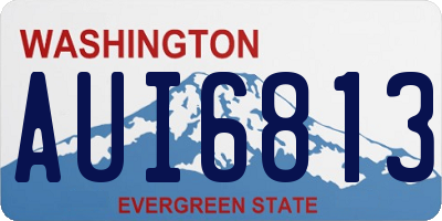 WA license plate AUI6813