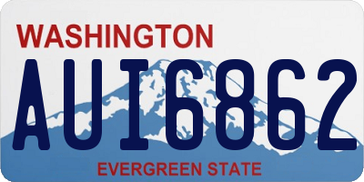 WA license plate AUI6862