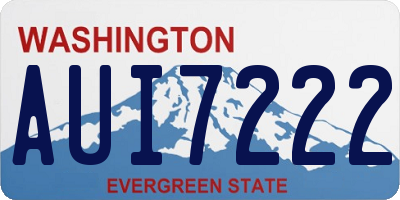 WA license plate AUI7222