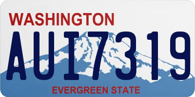 WA license plate AUI7319