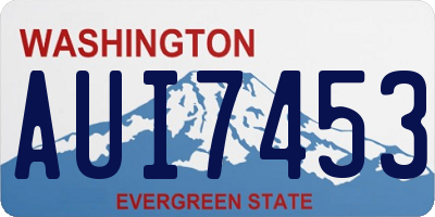 WA license plate AUI7453