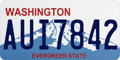 WA license plate AUI7842