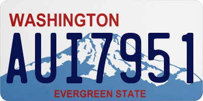 WA license plate AUI7951