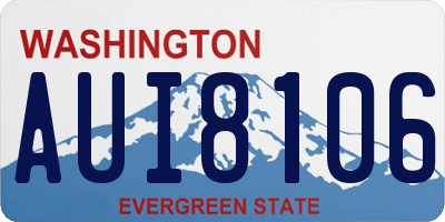 WA license plate AUI8106