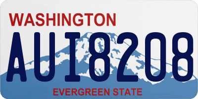 WA license plate AUI8208