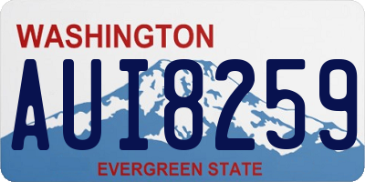WA license plate AUI8259