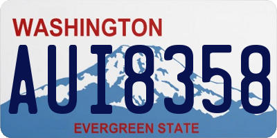 WA license plate AUI8358