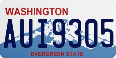 WA license plate AUI9305