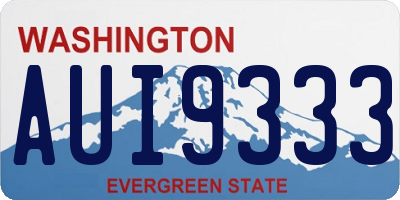 WA license plate AUI9333