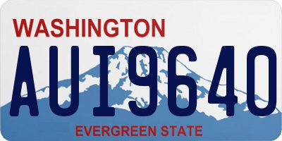 WA license plate AUI9640