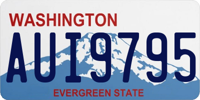 WA license plate AUI9795