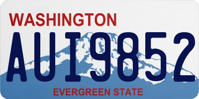 WA license plate AUI9852