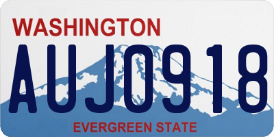 WA license plate AUJ0918