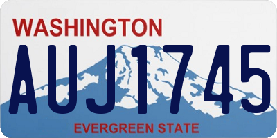 WA license plate AUJ1745