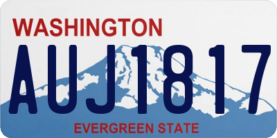 WA license plate AUJ1817