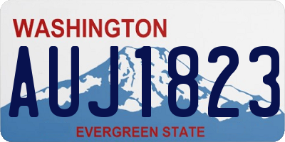WA license plate AUJ1823